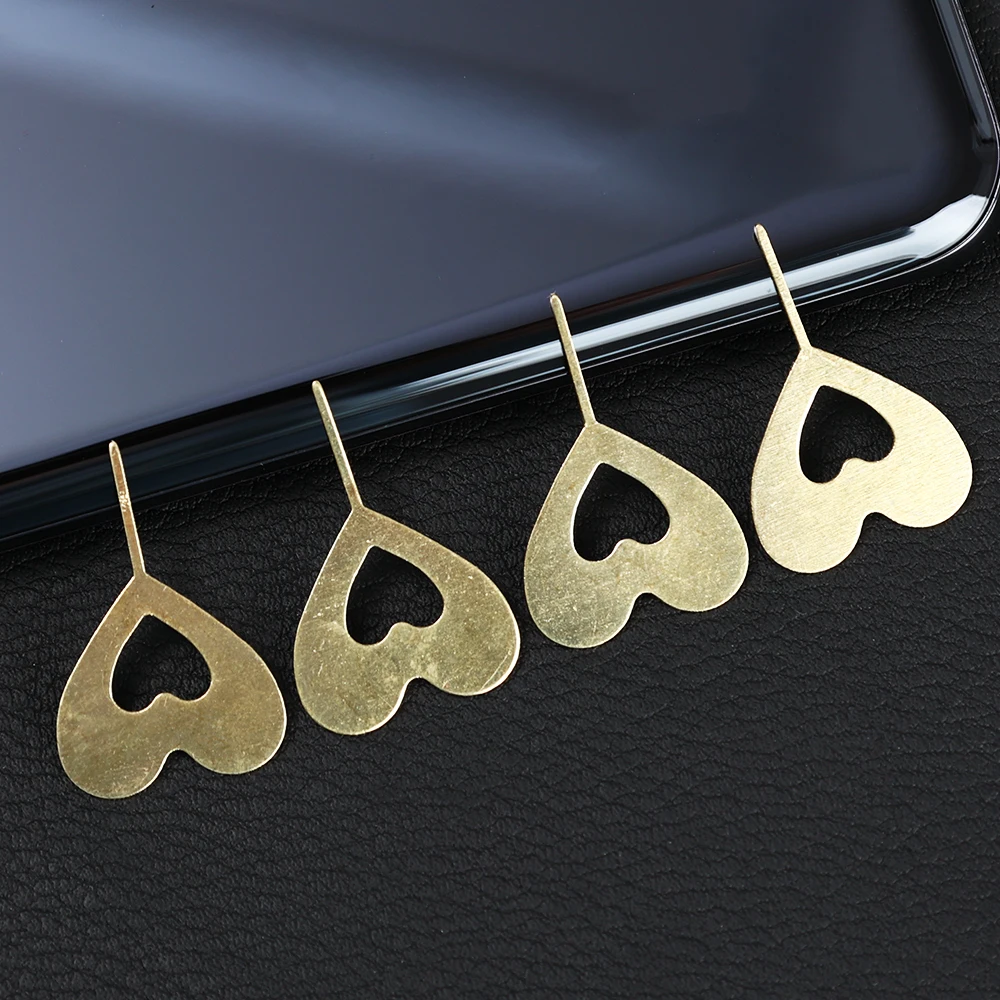 Cute SIM Card Removal Pins ad ago a forma di cuore Pry Eject Sim Card Tray Open Needle Pin per iPhone Samsung Micro SD Card Tool 2022