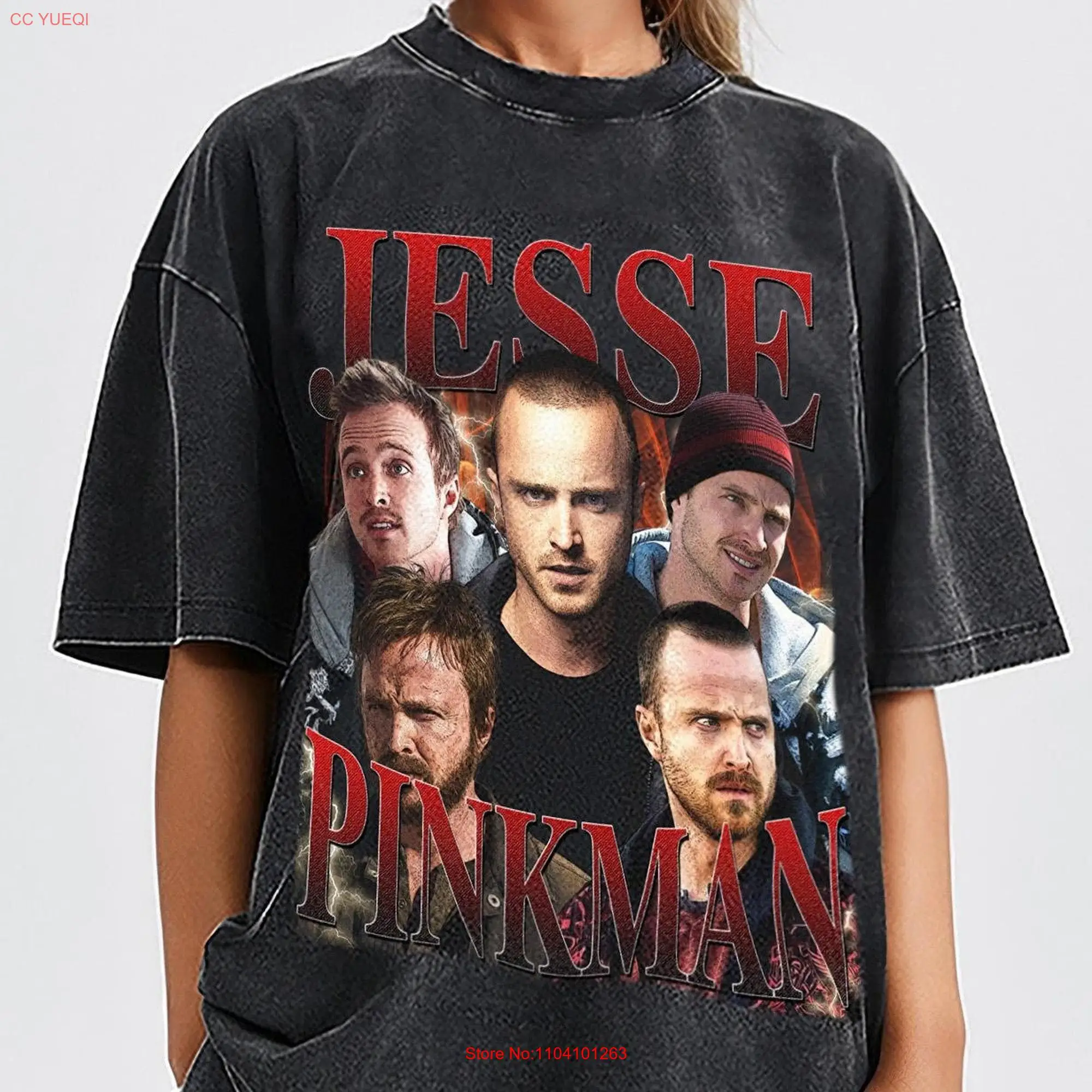 Jesse Pinkman Vintage T Shirt For Women and Man Bootleg Retro 90's Fans Washed long or short sleeves