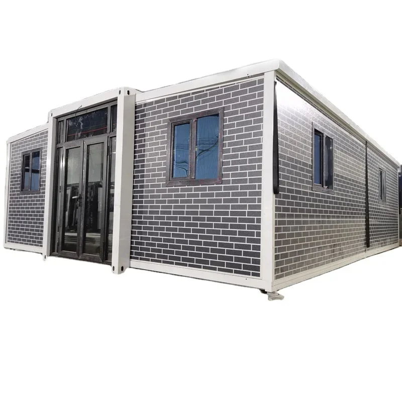 Prefabricated 20ft 40ft Three Bedroom Modular Home Double Wing Foldable Mobile Home