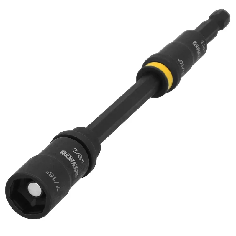DeWalt Double-Ended Hexagonal Shank Magnetic Socket with 152mm Extension Bar Impact-Resistant Cleanable Wrench Socket Tool