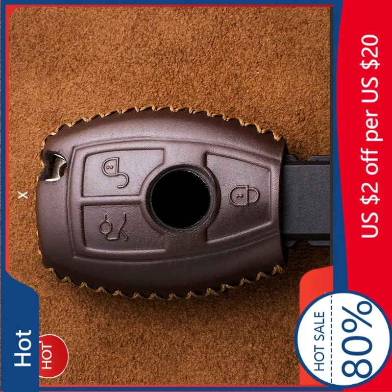 

Для MERCEDES-BENZ для наклейки из натуральной кожи, чехол для автомобильного ключа для Mercedes benz A B R G Class GLK GLA w204 W251 W463 W176 sma