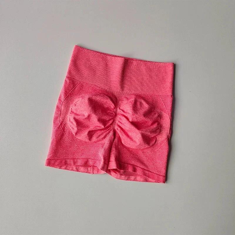 Nahtlose Yoga-Shorts mit hoher Taille und Po-Lift-Effekt für Damen, Anti-Exposition, schnelltrocknend, dehnbar, für Fitness, Radfahren und Workout – Detail 16