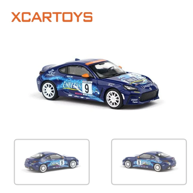 XCARTOYS 1/64 POPRACE  Alloy Car Model Toy GR86 Endless Simulation Alloy Car Static Model Mini Vehicles Collection Ornament