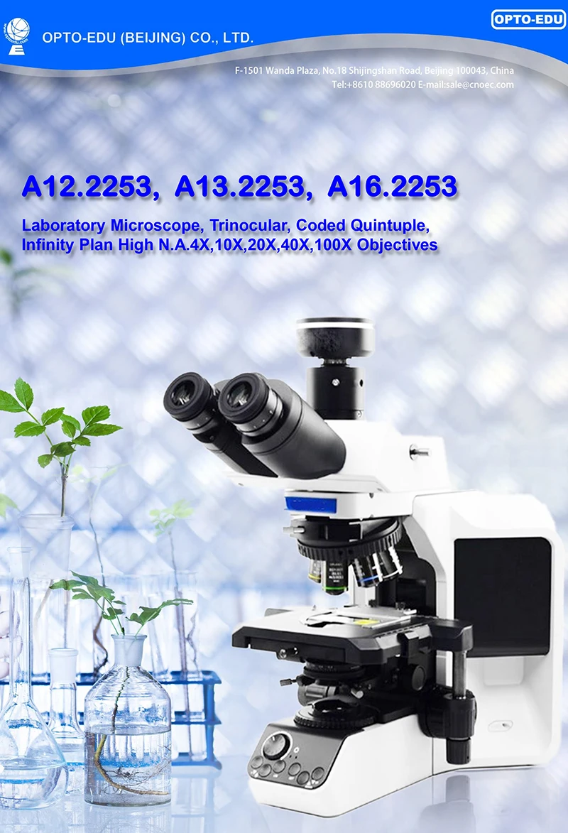 Microscópio fluorescente trinocular biológico de laboratório OPTO-EDU A16.2253
