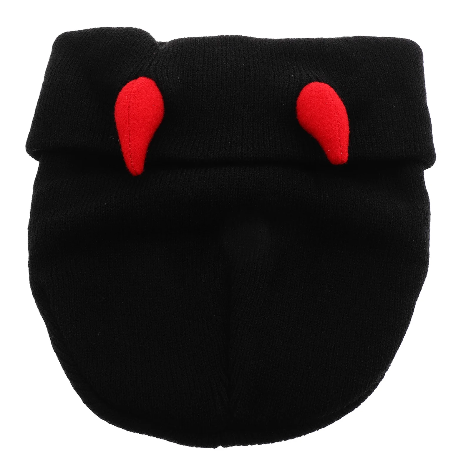 

Warm Knitted Demon Hat Devil Horn Design Crochet Beanie Halloween Ski Outdoor Fun Hat Goth Hats Ski Beanie Demon Horns Cap