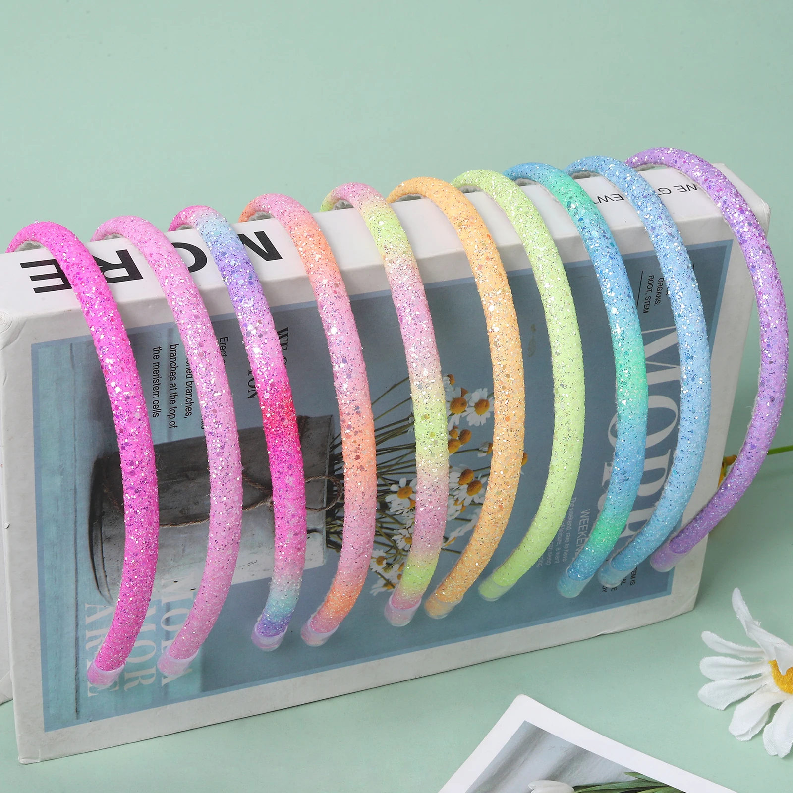 10PCS/set Rainbow Girl Headband Stylish Product Comes with A Unique Design Element  Hair Bands for Women