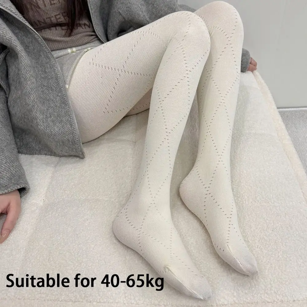 New High Elastic Knitted Jacquard Pantyhose Slim Fit Keep Warm Leggings Tights Autumn Winter