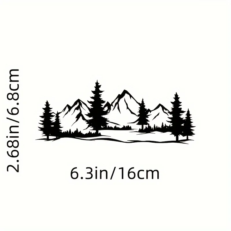 Forest Silhouette Vinyl Decal, Scratch Resistant PVC Sticker for Car Truck SUV Window Laptop Wall Motorcycle
