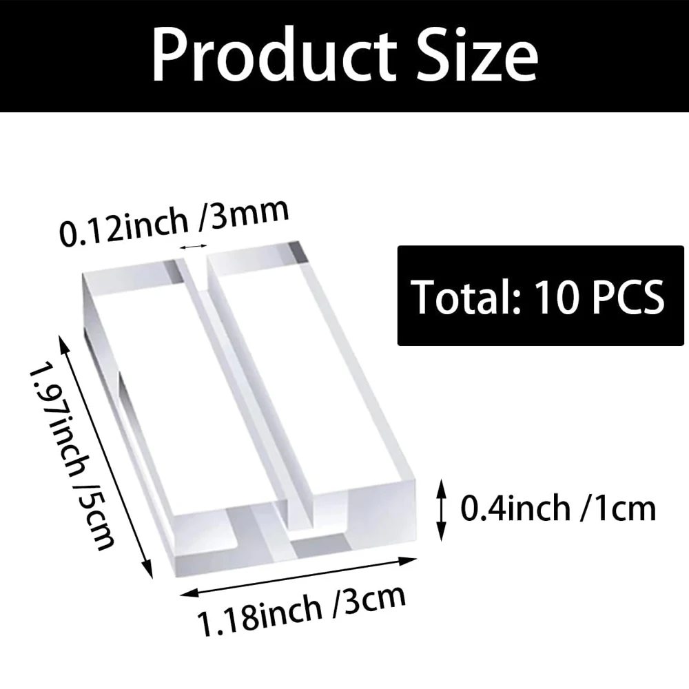 10Pcs Acrylic Stands Place Card Holders Table Number Stands Card Display for Table Photos Office Home Wedding Party Decor