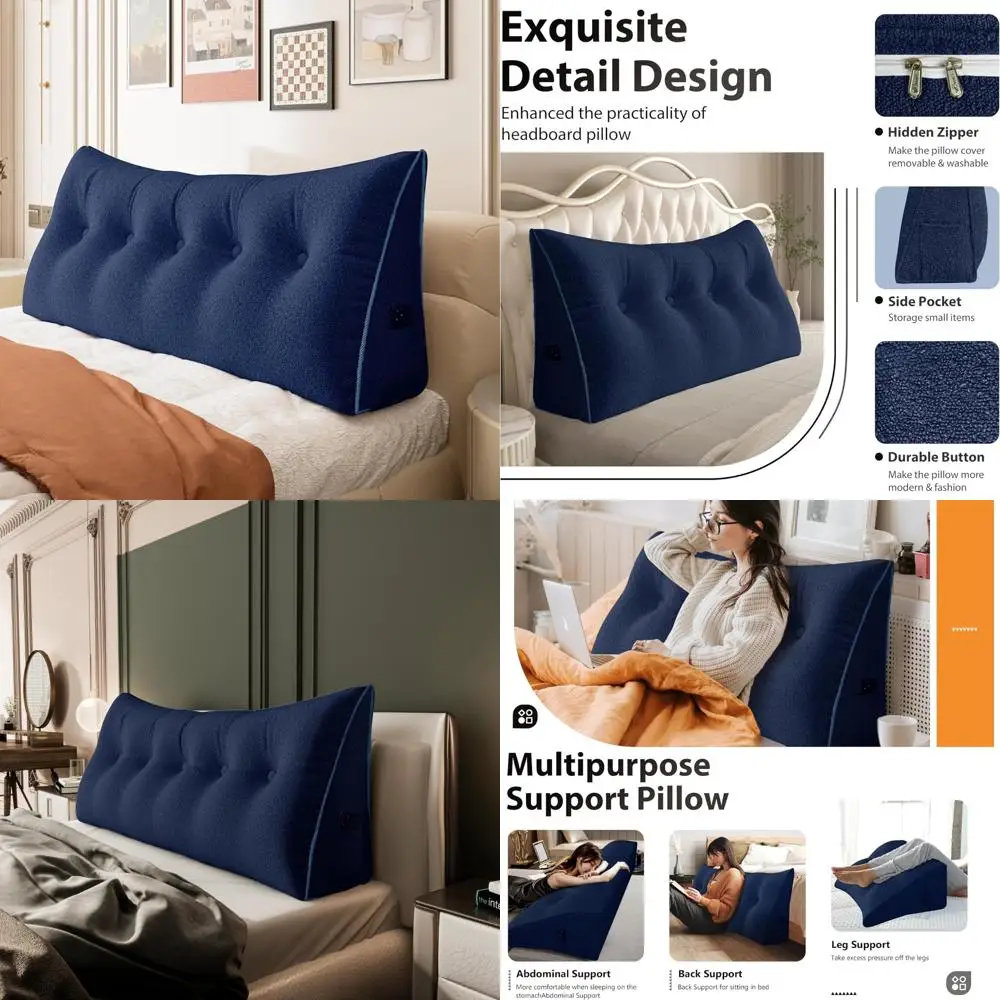 

Приподнятая клиновая подушка для кровати — эргономичная опора изголовья, помощь в позиционировании сна, подушка для спинки