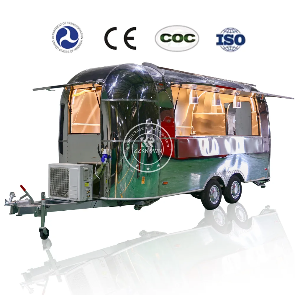 2024 Food Cart Mobile Food Truck With Full Kitchen Mobile Catering Trailer with Full Kitchen