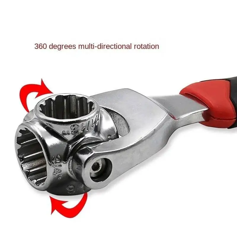 8-in-1 Universal Socket Wrench 360° Double Offset Ring Spanner–Multi-Directional Multipurpose Tool for Fast Nut & Bolt Repair