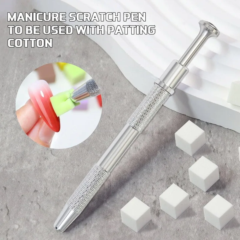Ombre Gradient Nail Sponge Tool Set, Sponge Holder Pen & Refill Sponges for Gel Polish Blending