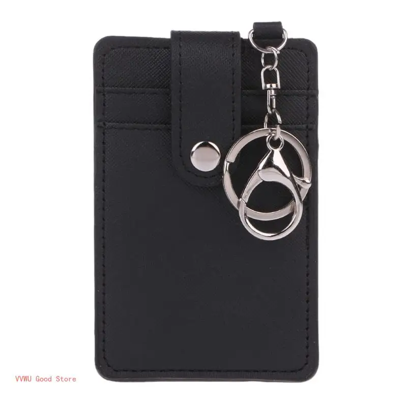 Portable Holder Bus Cards Cover for Case Office Work Keychain Keyring To