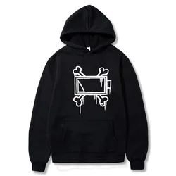 Sweat à Capuche Imprimé MURDER DelarES pour Homme, Vêtement Streetwear à Manches sulf, Décontracté, avec Sourire, pour Printemps et Automne