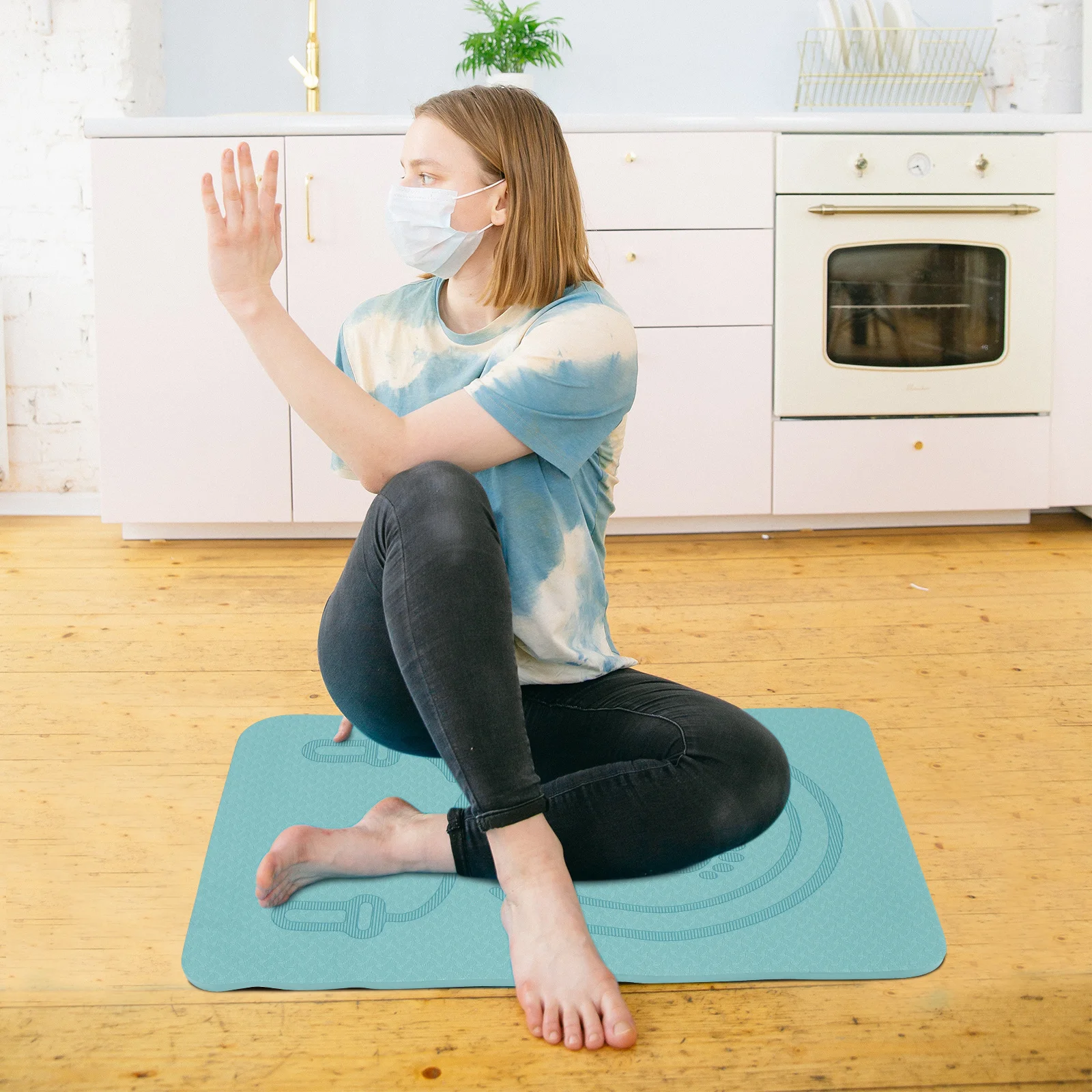 

High-Performance Jump Rope Mat 6Mm Cushioned Support for Joints Knees Hands Feet Multi-Function Workout Mat Kids Jump Rope