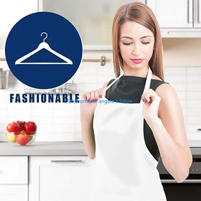X4YC nisex Catering Apron Kitchen Cooking Apron with 2 Pocket for Women Men Kitchen Gardening Restaurant Barbecue Cafe