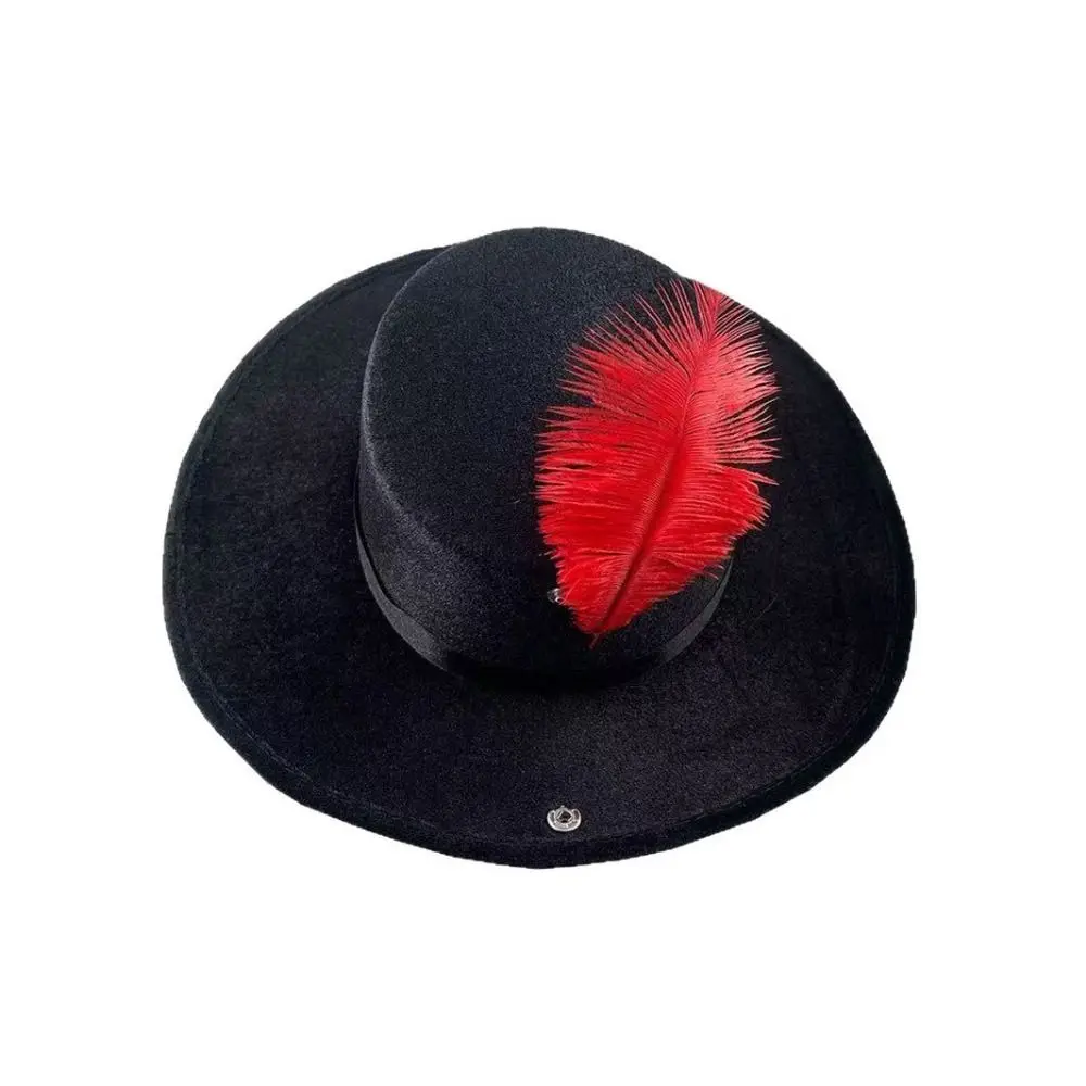 Wide Brim Gentleman Fedoras Hats Classic 1920s Topper Hat Vintage Fedoras Hats Feather Decor Elegant 1920s Jazz Hat