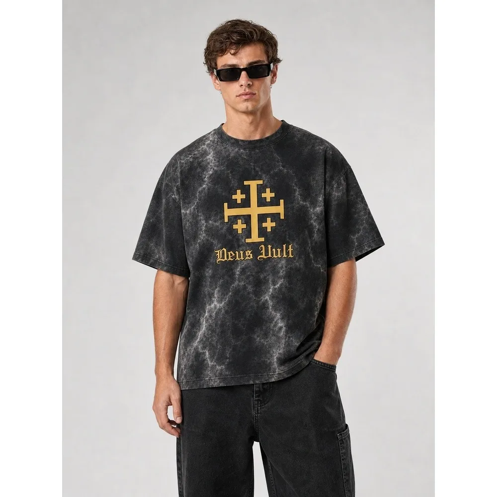 Men's New Oversized Environmentally Friendly Fully Printed Short Sleeved Shirt, Soft, Comfortable, Elastic Milk Silk Fabric