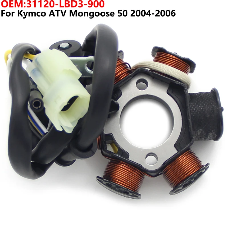 

Катушка статора магнето зажигания мотоцикла для Kymco ATV Mongoose 50 2004-2006 31120-LBD3-900