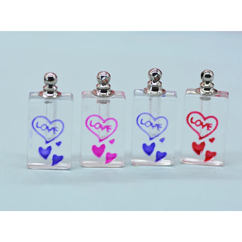 Wholesale 100pcs Mixed Color Crystal Perfume Vial Pendant Bottle