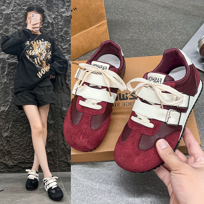 

Новинка 2024, женские кроссовки, женская спортивная обувь, осенняя женская обувь на плоской подошве и платформе, повседневная прогулочная удобная обувь на шнуровке