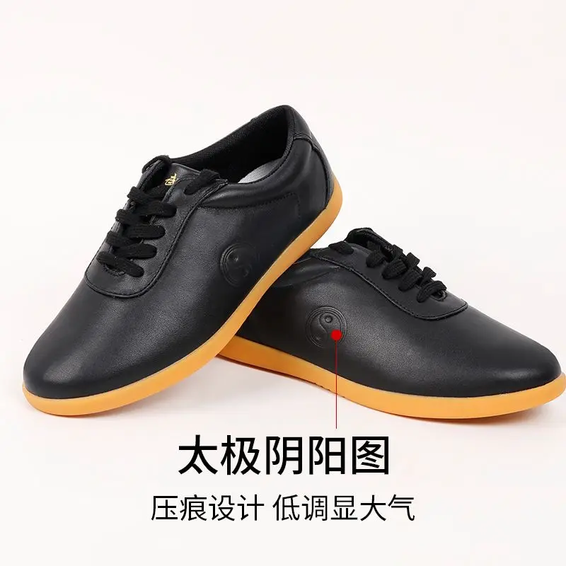 Professional Martial Arts Shoes Men Anti-Slip Men Taekwondo Shoes Wearable Taiji Shoes Man Pu Leather Wushu Shoe For Men