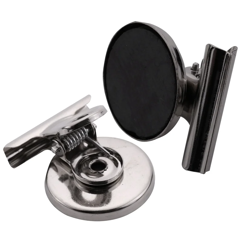 ABIJ-20Pcs 3 سم مشبك مغناطيسي مغناطيسي للثلاجة جدار مذكرة مذكرة حامل رسالة فضي #6