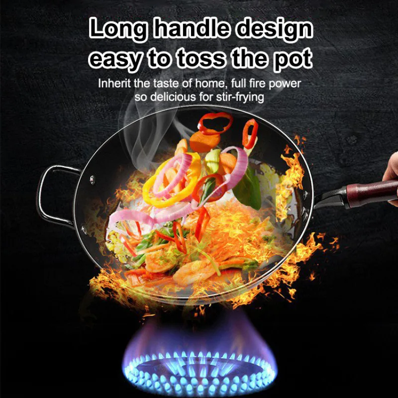 

Pure Iron Fitness frying pan Pure iron for easy cleaning Cooking nonstick pan Stirfrying tools Pure Iron Light Oil for Better
