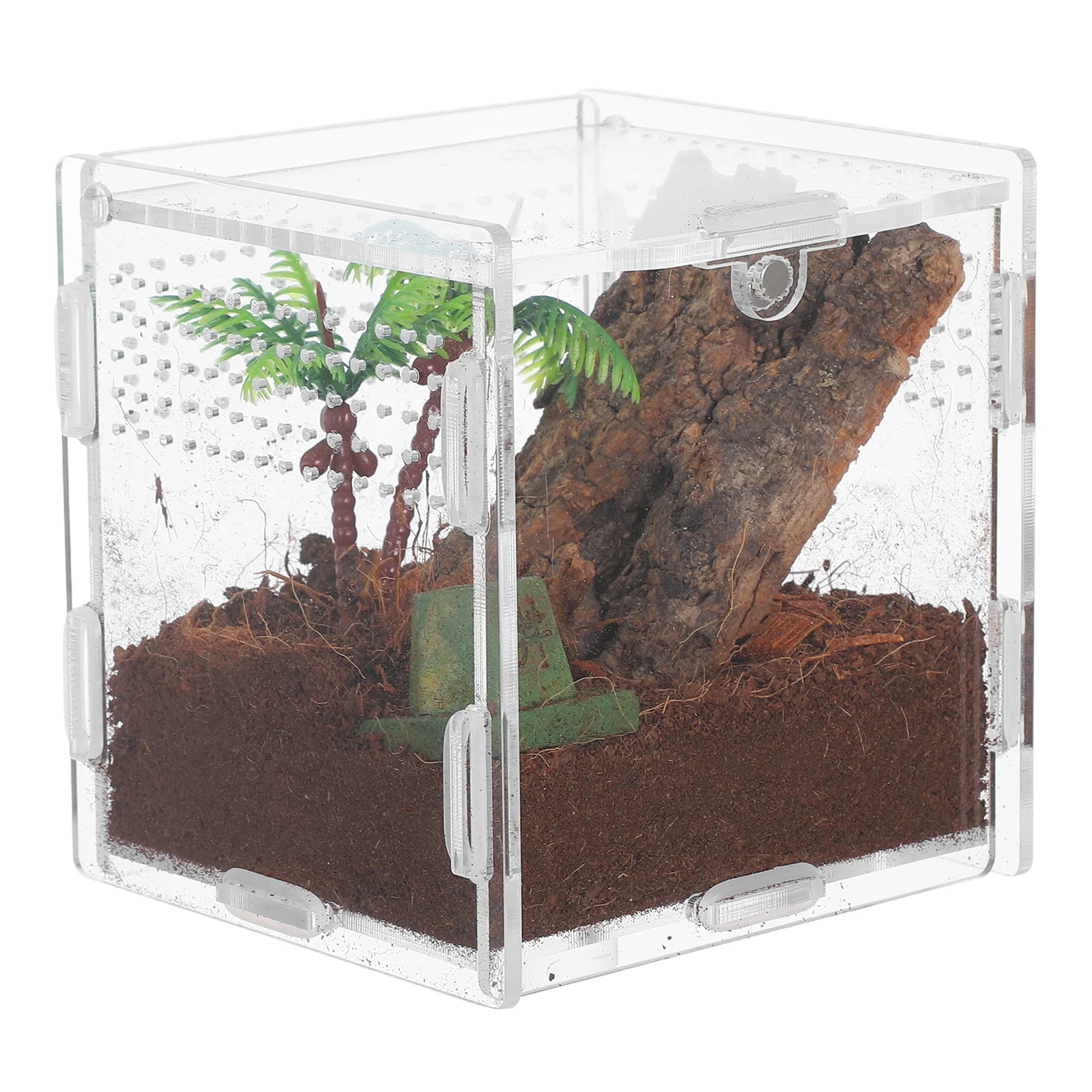 

Pet Box Compact Escapeproof Jumping Spider Habitat Transparent Small Terrarium Gecko Tank Acrylic Lizard Enclosure Noncapturing