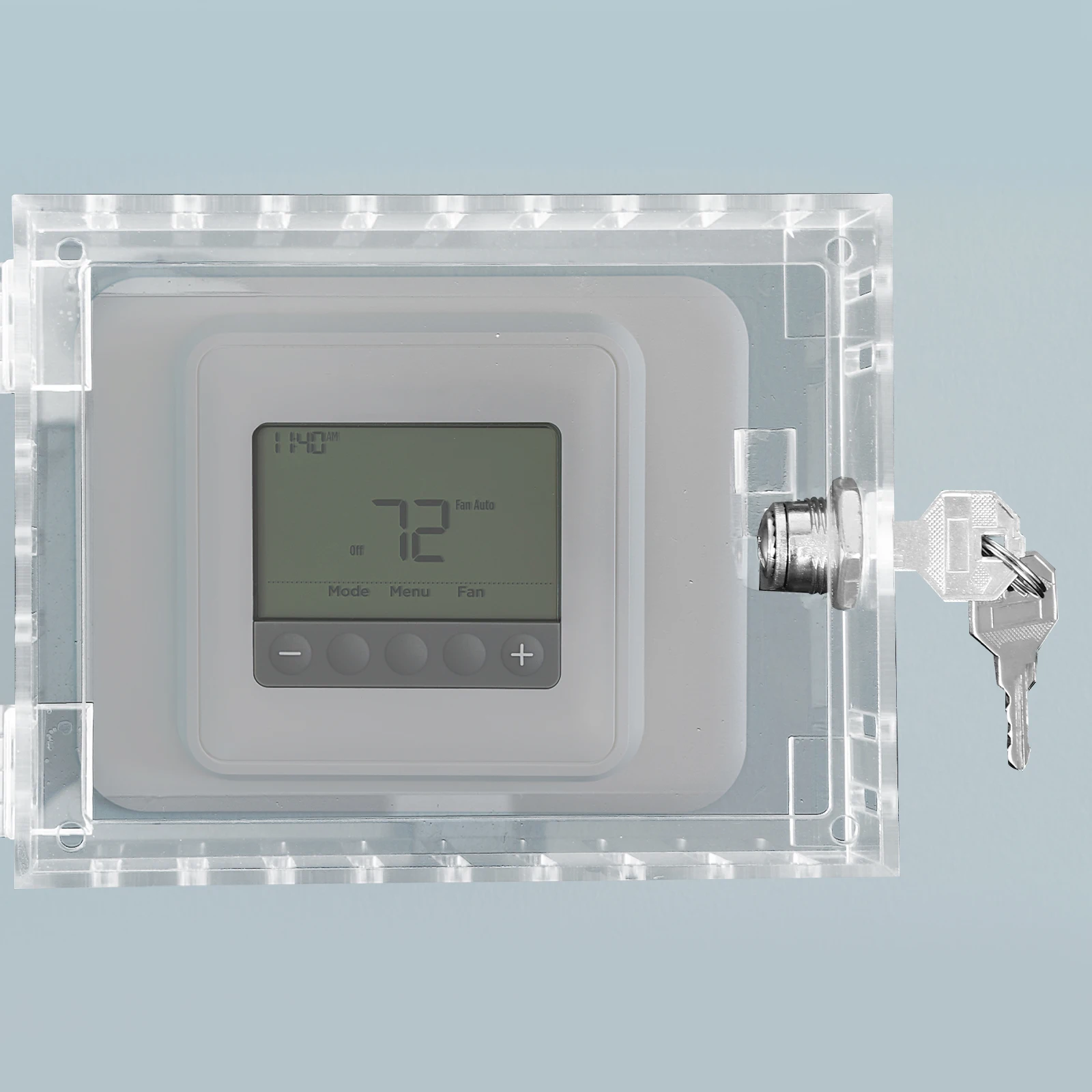 Cassetta di sicurezza per termostato Coperture murali universali Scatole di chiusura in acrilico Design con chiave Facile installazione Controllo per uso domestico