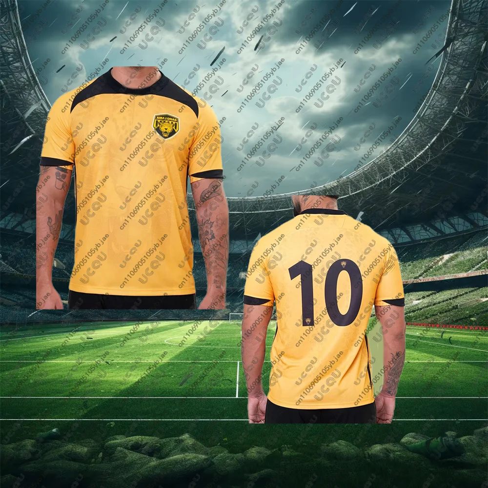 2025-26 Hombres Niños Niños Hombre Camiseta de fútbol transpirable B-Brasil Juego de fútbol local Deporte Amazonas Away Regalo Top de secado rápido 10