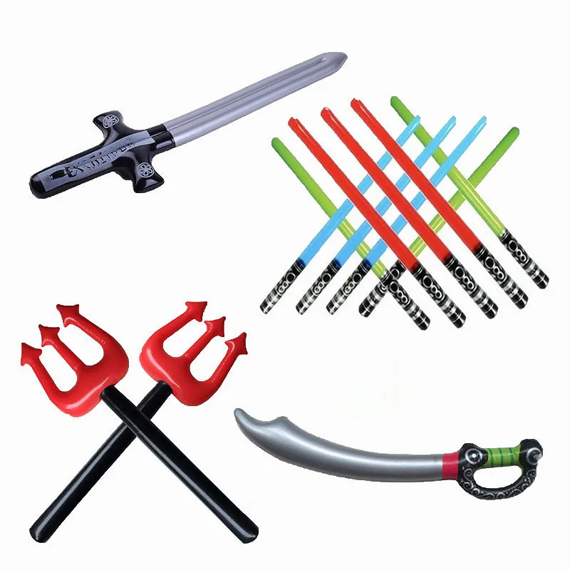 10PCS Inflatable Swords Jumbo Non-luminous toys Instruments for Children Party Kids Gift Child Concert Swords Toys random color