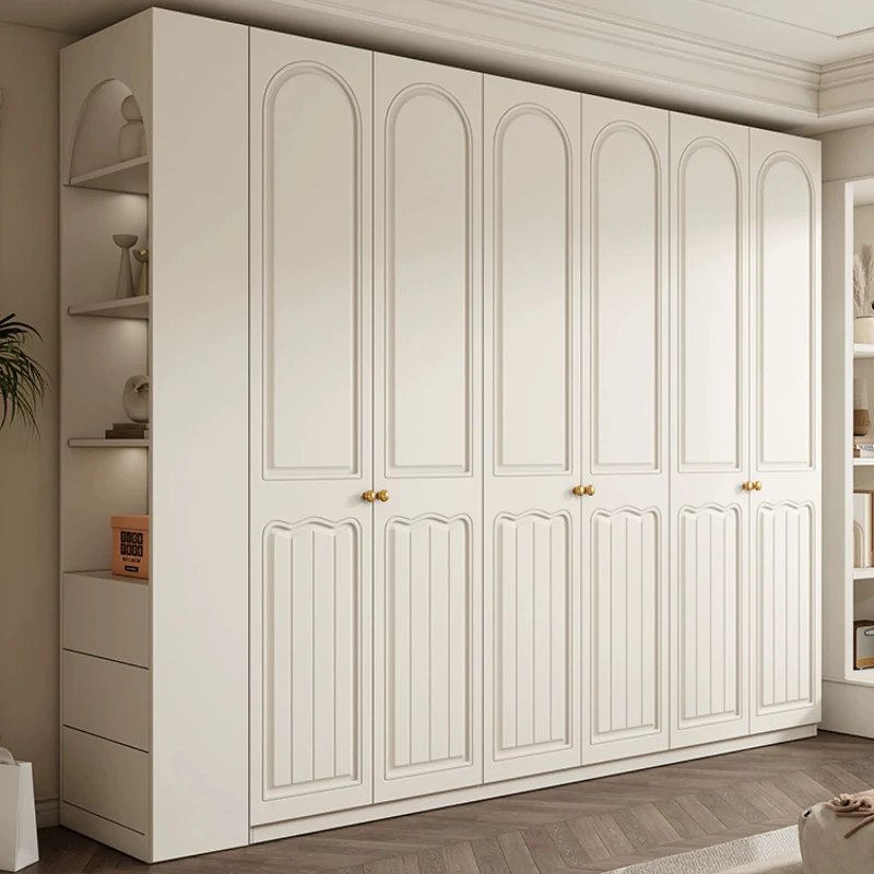

White Luxury Large Wardrobes Hanging Clothes Space Saving Hotel Wardrobes Bedroom Clothes Wooden Guarda Roupa Casal Furniture