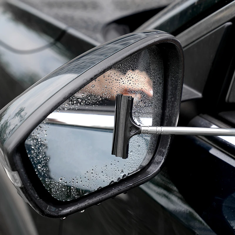 Multifunctional Car Rearview Mirror Retractable Wiper Snow Removal Window Glass Stain Removal Water Cleaning