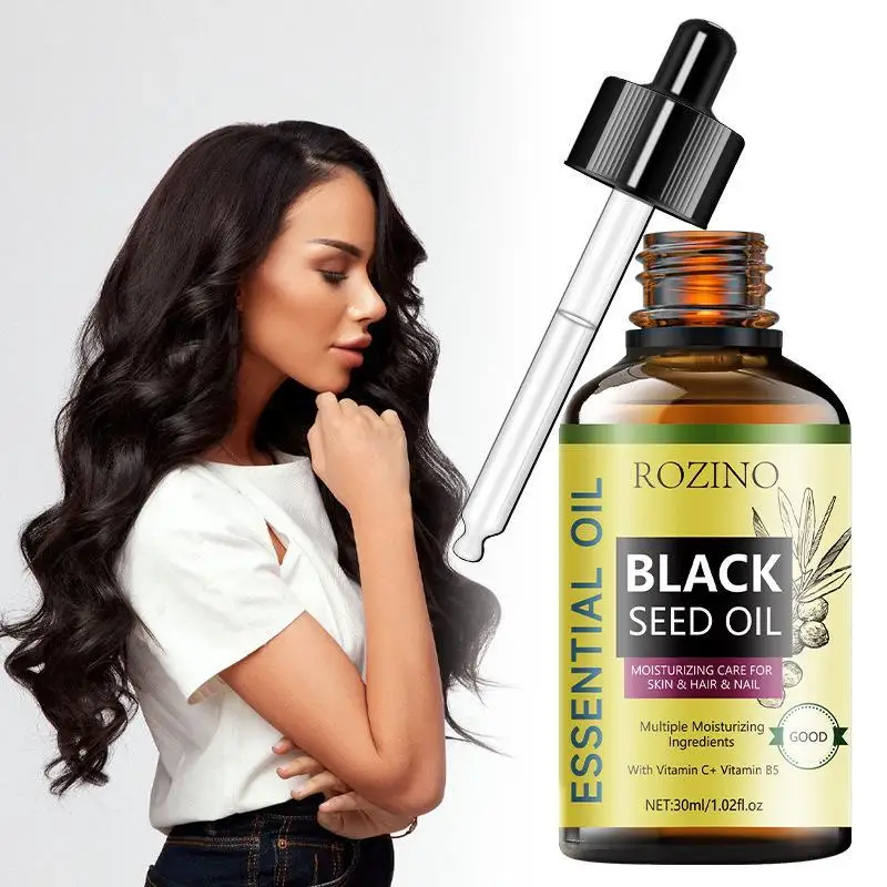 

Black Seed Oil Organic Essential Oil Hair Growt Pure Smooth Hair Natural Nourish Texture Care Roots Improve Hair Skin S8Q3