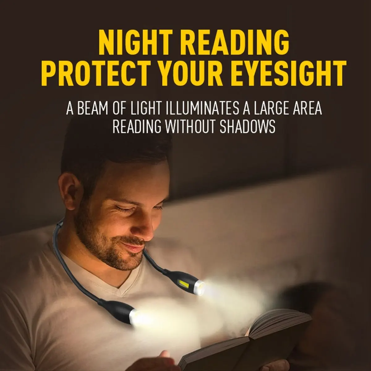 Neck Reading Light Flexible LED Book Light Portable Hanging Neck Reading Lamp USB Charging for Camping