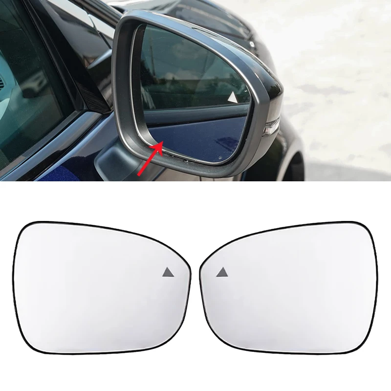 

For Nissan Ariya Exterior Reflective Glass Lens with Blind Spot Light Pattern and Heating