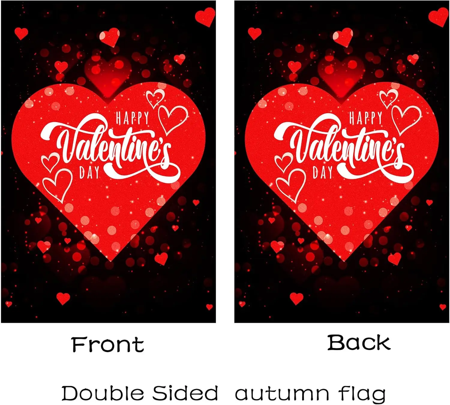 Valentine Flag, Double Sided Valentine's Day Flag Red Love Valentine Garden Flag 28 x 40 Inch Valentine House Flags for Vale