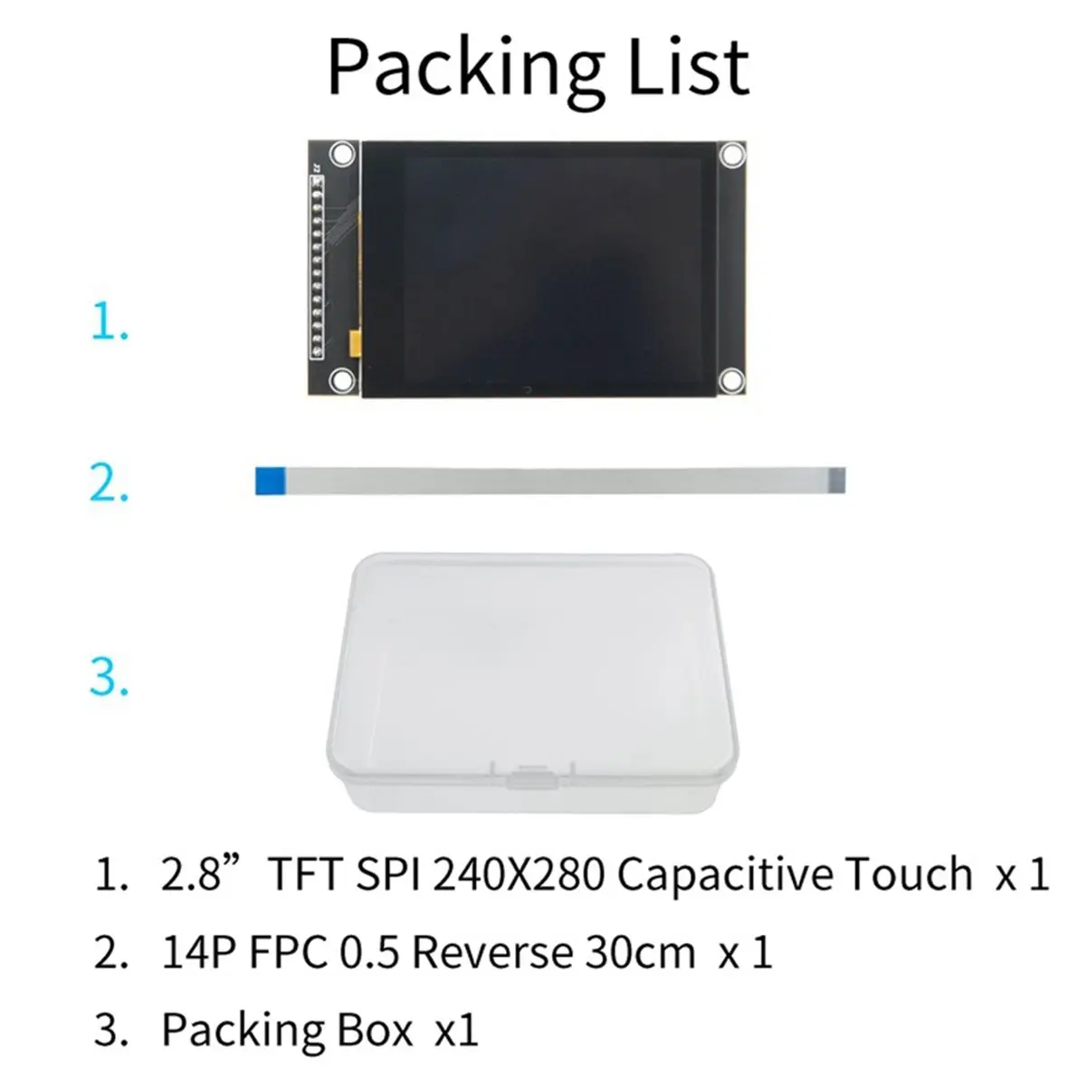 New Electronics 2.8-Inch SPI Serial Interface TFT LCD Capacitive Touchscreen Display Module 240x320 IPS Capacitive Touch Screen