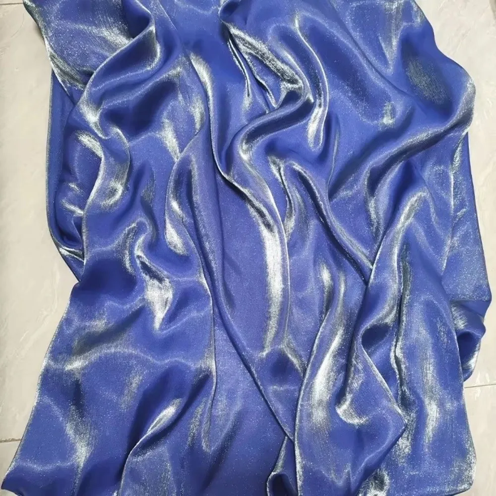 DIY Gradient Glossy Silk Satin Fabric Shiny Soft Sewing Material Smooth Dress Tablecloth Wedding Dress