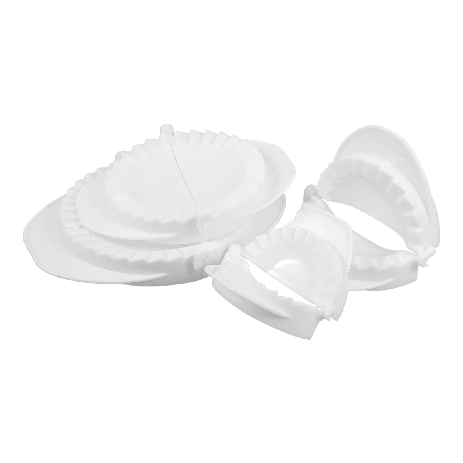 

4pcs Dumpling Mold Tool Set Manual Press Machine for Wrapping Wonton Ravioli Chinese Dumplings Easy Clean PP Material