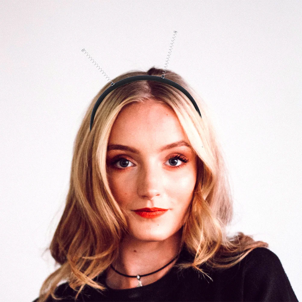 20 szt. Opaski sprężynowe DIY, antena, opaska do włosów, czarne modne akcesoria, akcesoria do włosów na imprezę kostiumową, metalowa opaska do włosów dla mężczyzn