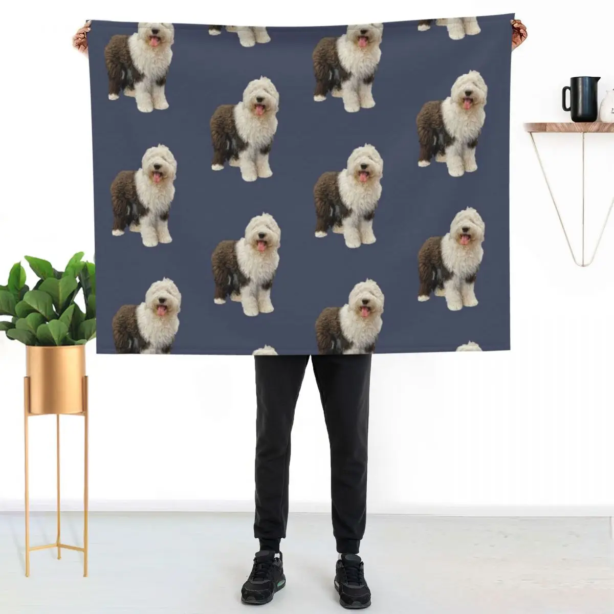 

Old English Sheepdog Throw Blanket Soft Breathable Blanket for Night Sleeping
