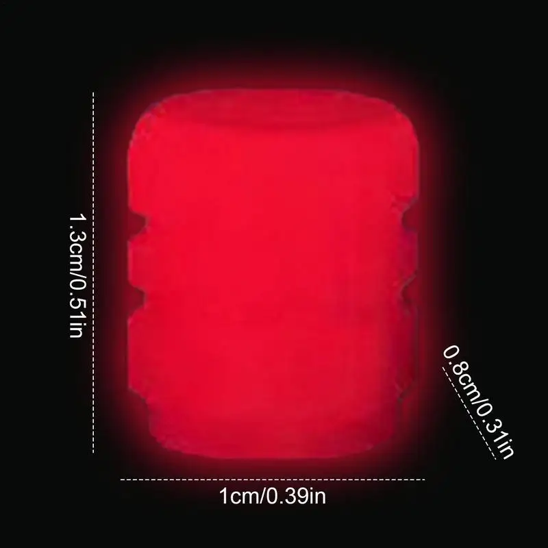 Tire Stem Caps Leakproof Glowing Seal Tire Valve Stem Caps Rust Proof Universal Valve Caps Set For Cars Trucks Bikes Motorcycles