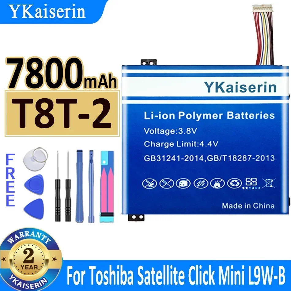 

7800mAh YKaiserin Battery T8T-2 for Toshiba Satellite Click Mini L9W-B A000381560, T10TC, 3.75V 20WH Replacement Bateria