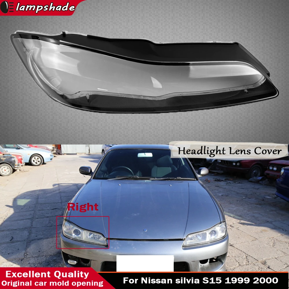 For Nissan silvia S15 1999 2000 Front Headlights Shell Transparent Cover Headlamps shade Lampshade Lamp Shell Lens Masks - view 6