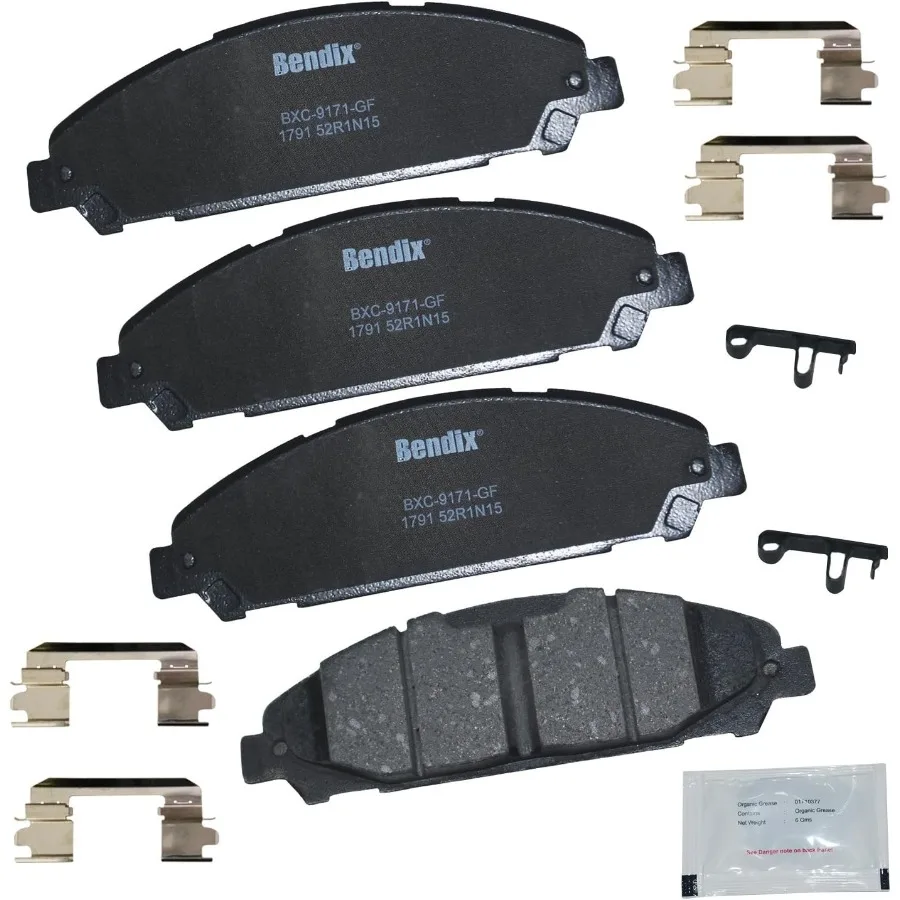 

Bendix Priority1 CFC1791 Ceramic Front Brake Pads for Mustang 2015-2016 and 2019 Models High-Performance Braking with Reduced