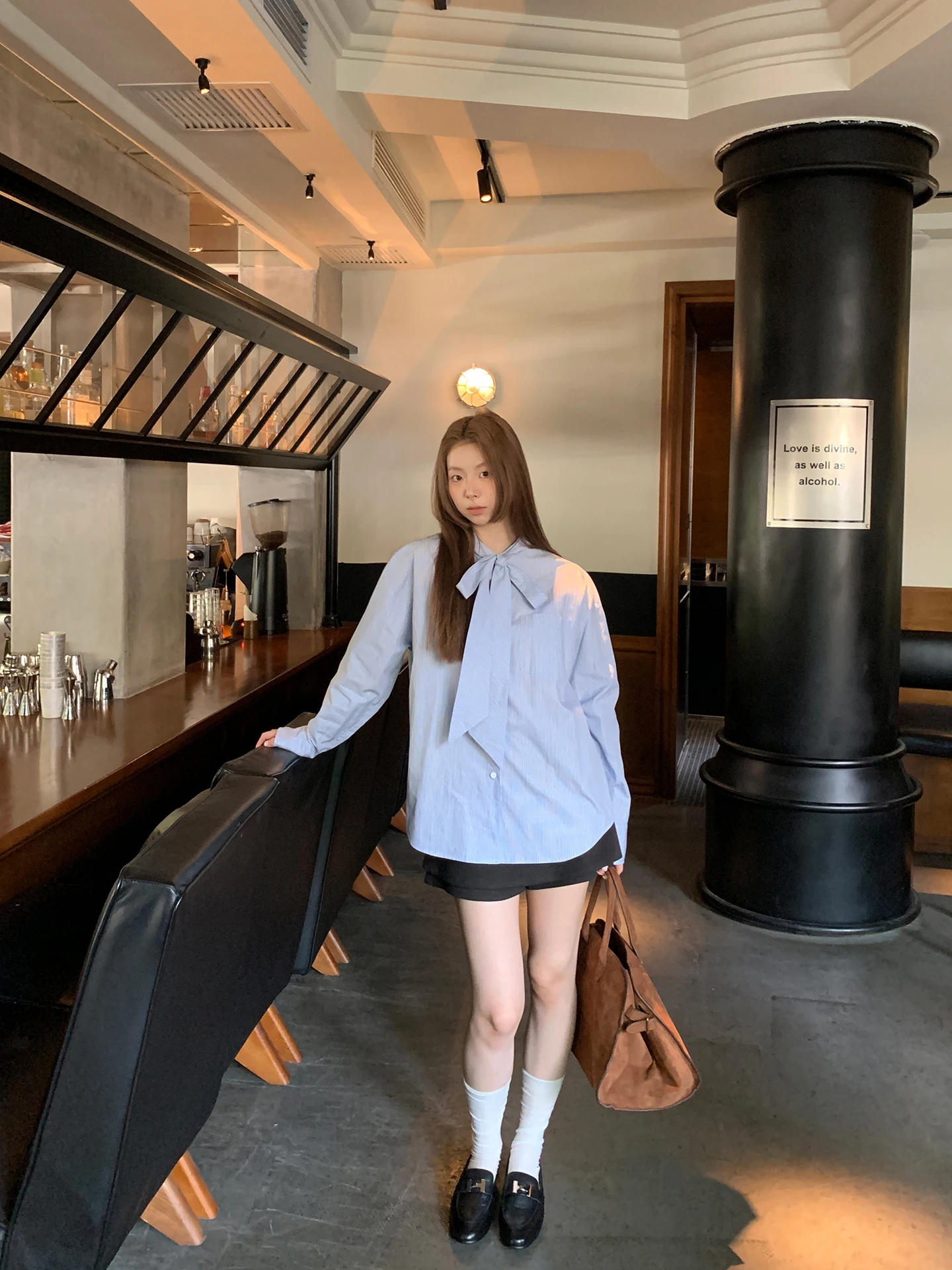 

Синий свободный длинный све женский топ irt Ele в красивую полоску, ранняя осень, Новое поступление G Sle, простые хлопковые рубашки для поездок на работу...