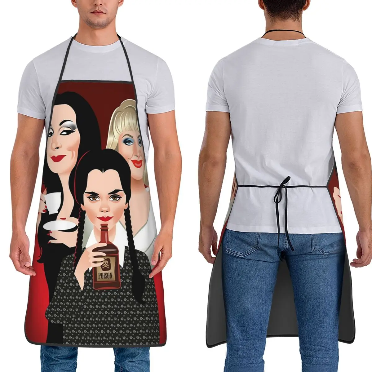 Family Values Apron Chef Baking Tablier Sleeveless Bib Kitchen Cleaning Pinafore for Women Men Gardening